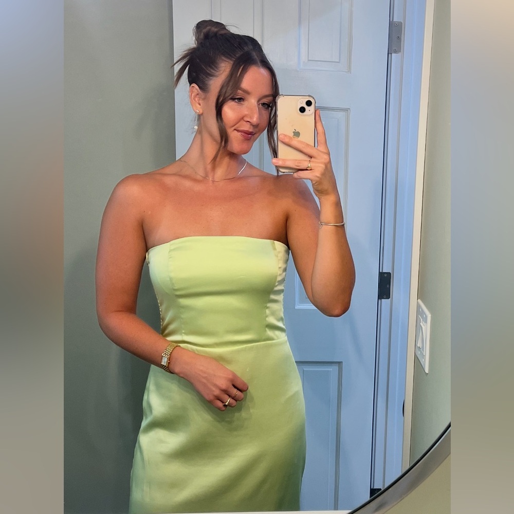 Abercrombie Satin Green Dress - Picture 7 of 7